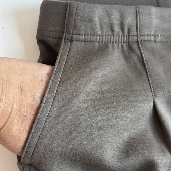 J Jill Pants Women's Size M Brown Flat Front Straight Leg Pull On Lounge Comfort - Picture 3 of 11